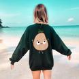 Good Egg Teacher Halloween Costume The Couch Potato Women's Sweatshirt Back Print Forest Green Good Egg Teacher Halloween Costume The Couch Potato Women's Sweatshirt Back Print Forest Green