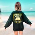 Grammar Police To Serve And Correct English Teacher Women's Sweatshirt Back Print Forest Green Grammar Police To Serve And Correct English Teacher Women's Sweatshirt Back Print Forest Green