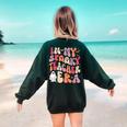 Groovy In My Spooky Teacher Era Halloween Party Boo Women's Sweatshirt Back Print Forest Green Groovy In My Spooky Teacher Era Halloween Party Boo Women's Sweatshirt Back Print Forest Green