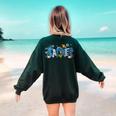Hanukkah Leopard Plaid Teacher Chanukah Jewish Women Men Women's Sweatshirt Back Print Forest Green Hanukkah Leopard Plaid Teacher Chanukah Jewish Women Men Women's Sweatshirt Back Print Forest Green