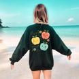 Happy To See Your Face Teacher Apple Women's Sweatshirt Back Print Forest Green Happy To See Your Face Teacher Apple Women's Sweatshirt Back Print Forest Green