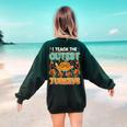 Humor I Teach The Cutest Turkeys Thanksgiving Teacher Women's Sweatshirt Back Print Forest Green Humor I Teach The Cutest Turkeys Thanksgiving Teacher Women's Sweatshirt Back Print Forest Green