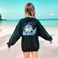 Kindergarten Teacher Dolphin Ocean Life Teaching Team Spirit Women's Sweatshirt Back Print Forest Green Kindergarten Teacher Dolphin Ocean Life Teaching Team Spirit Women's Sweatshirt Back Print Forest Green