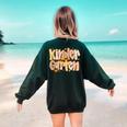 Kindergarten Teacher Fall Pumpkin Autumn Cute Women's Sweatshirt Back Print Forest Green Kindergarten Teacher Fall Pumpkin Autumn Cute Women's Sweatshirt Back Print Forest Green