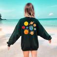Learning Is Out Of This World Science Teacher Planets Women's Sweatshirt Back Print Forest Green Learning Is Out Of This World Science Teacher Planets Women's Sweatshirt Back Print Forest Green