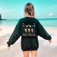 Love Job For Little Reasons Daycare Teacher Graphic Women's Sweatshirt Back Print Forest Green