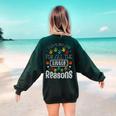 I Love My Job For All The Little Reasons Kid Daycare Teacher Women's Sweatshirt Back Print Forest Green I Love My Job For All The Little Reasons Kid Daycare Teacher Women's Sweatshirt Back Print Forest Green