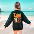 Love Preschool Teacher Turkey Thanksgiving Autumn Fall Women's Sweatshirt Back Print Forest Green Love Preschool Teacher Turkey Thanksgiving Autumn Fall Women's Sweatshirt Back Print Forest Green