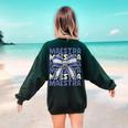 Maestra El Salvador Coquette Bow Hispanic Spanish Teacher Women's Sweatshirt Back Print Forest Green