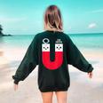 Magnet Science Pun T-Shirt For Geeks Science Teachers Women's Sweatshirt Back Print Forest Green Magnet Science Pun T-Shirt For Geeks Science Teachers Women's Sweatshirt Back Print Forest Green