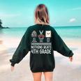 Nothing Beats 4th Grade Back To School Kids Teachers Women's Sweatshirt Back Print Forest Green