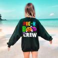Pre K Boo Crew Halloween Costume Teachers Kids Women's Sweatshirt Back Print Forest Green Pre K Boo Crew Halloween Costume Teachers Kids Women's Sweatshirt Back Print Forest Green