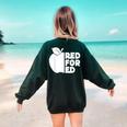 Red For Ed Teacher Support Public Education For Men Women Kids Women's Sweatshirt Back Print Forest Green Red For Ed Teacher Support Public Education For Men Women Kids Women's Sweatshirt Back Print Forest Green