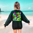 Retro Groovy In My Glowing Teacher Era Happy Teacher's Day Women's Sweatshirt Back Print Forest Green Retro Groovy In My Glowing Teacher Era Happy Teacher's Day Women's Sweatshirt Back Print Forest Green