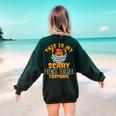This Is My Scary French Teacher Costume Halloween Women's Sweatshirt Back Print Forest Green This Is My Scary French Teacher Costume Halloween Women's Sweatshirt Back Print Forest Green