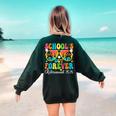School's Out Forever Retirement 2026 Retro Retired Teacher Women's Sweatshirt Back Print Forest Green School's Out Forever Retirement 2026 Retro Retired Teacher Women's Sweatshirt Back Print Forest Green