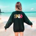 Sped Teacher Halloween Ghost Special Education Preppy Fall Women's Sweatshirt Back Print Forest Green Sped Teacher Halloween Ghost Special Education Preppy Fall Women's Sweatshirt Back Print Forest Green