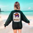 Spooky Paraprofessional Life Halloween Messy Bun Teacher For Men Women Women's Sweatshirt Back Print Forest Green Spooky Paraprofessional Life Halloween Messy Bun Teacher For Men Women Women's Sweatshirt Back Print Forest Green