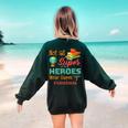 Teacher Not All Superheroes Wear Capes Teacher Squad Women's Sweatshirt Back Print Forest Green Teacher Not All Superheroes Wear Capes Teacher Squad Women's Sweatshirt Back Print Forest Green