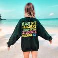Teacher Overuse 67 Teacher Women's Sweatshirt Back Print Forest Green Teacher Overuse 67 Teacher Women's Sweatshirt Back Print Forest Green