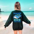Teacher Shark Do Your Work Women's Sweatshirt Back Print Forest Green