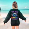 Teachers Are Just Superheroes In Disguise Back To School Women's Sweatshirt Back Print Forest Green Teachers Are Just Superheroes In Disguise Back To School Women's Sweatshirt Back Print Forest Green