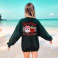 Teaching Is My Jam Cute Strawberry For Women Teachers Women's Sweatshirt Back Print Forest Green Teaching Is My Jam Cute Strawberry For Women Teachers Women's Sweatshirt Back Print Forest Green
