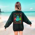 Trick Or Teach Neon Ghost Flower Teacher Spooky Halloween Women's Sweatshirt Back Print Forest Green Trick Or Teach Neon Ghost Flower Teacher Spooky Halloween Women's Sweatshirt Back Print Forest Green