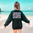 Twinning With My Teacher Bestie Teaching Partner Women's Sweatshirt Back Print Forest Green