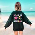 Welcome Back To School 2024 Teachers Students First Day Women's Sweatshirt Back Print Forest Green Welcome Back To School 2024 Teachers Students First Day Women's Sweatshirt Back Print Forest Green