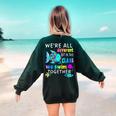 We'Re All Different But We Swim Together Elementary Teacher Women's Sweatshirt Back Print Forest Green We'Re All Different But We Swim Together Elementary Teacher Women's Sweatshirt Back Print Forest Green