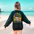 Wild About Teaching Safari Jungle School Teacher Women's Sweatshirt Back Print Forest Green Wild About Teaching Safari Jungle School Teacher Women's Sweatshirt Back Print Forest Green