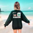 I Am Working For Christmas Break Special Education Teacher Women's Sweatshirt Back Print Forest Green