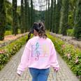 67 Music Meme Slang Six Seven Music Teacher Musician Women's Sweatshirt Back Print Light Pink