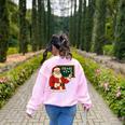 67 Teacher Christmas Santa Six Seven Meme Brainrot Math Joke Women's Sweatshirt Back Print Light Pink