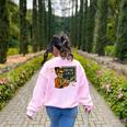 67 Teacher Halloween Skeleton Six Seven Meme Math Women's Sweatshirt Back Print Light Pink