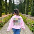 Art Teacher Life Retro Groovy Teaching Future Artists Women's Sweatshirt Back Print Light Pink Art Teacher Life Retro Groovy Teaching Future Artists Women's Sweatshirt Back Print Light Pink