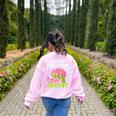 Assistant Principals Love Brains Zombie Teacher Halloween Women's Sweatshirt Back Print Light Pink