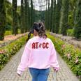 ATGC Teacher Student Biology Women's Sweatshirt Back Print Light Pink ATGC Teacher Student Biology Women's Sweatshirt Back Print Light Pink