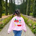 Attendance Matters Teacher Apple For Back To School Women's Sweatshirt Back Print Light Pink Attendance Matters Teacher Apple For Back To School Women's Sweatshirt Back Print Light Pink
