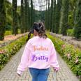 The Best Teachers Are A Bit Batty Teacher Bat Halloween Women's Sweatshirt Back Print Light Pink The Best Teachers Are A Bit Batty Teacher Bat Halloween Women's Sweatshirt Back Print Light Pink