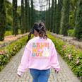 Bruh We Out Teacher Retro Last Day Of School Boys Girls Kids Women's Sweatshirt Back Print Light Pink Bruh We Out Teacher Retro Last Day Of School Boys Girls Kids Women's Sweatshirt Back Print Light Pink