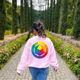 Color Wheel Palette Shirt Artist Painter Art Teacher Tshirt Women's Sweatshirt Back Print Light Pink