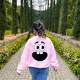 Creepy Carrots Face Teacher Halloween Costume Matching Women's Sweatshirt Back Print Light Pink Creepy Carrots Face Teacher Halloween Costume Matching Women's Sweatshirt Back Print Light Pink
