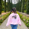 Cut Music Teacher Shirt With a Piano Keys Notes And Flowers Women's Sweatshirt Back Print Light Pink Cut Music Teacher Shirt With a Piano Keys Notes And Flowers Women's Sweatshirt Back Print Light Pink