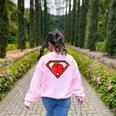 Cute Distressed Super Teacher Superhero Apple Shirt Women's Sweatshirt Back Print Light Pink Cute Distressed Super Teacher Superhero Apple Shirt Women's Sweatshirt Back Print Light Pink