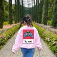 All Done Sped Teacher ASL Teacher Neurodiversity Hand Sign Women's Sweatshirt Back Print Light Pink
