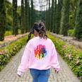 Earth Without Art Is Just Eh Painting Artist Pun Art Teacher Women's Sweatshirt Back Print Light Pink