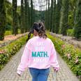 Eat Sleep Math Repeat Math Teacher Men Women Girls Kids Women's Sweatshirt Back Print Light Pink