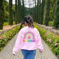 First Grade Rainbow Girls Boys Teacher Team 1st Grade Squad Women's Sweatshirt Back Print Light Pink First Grade Rainbow Girls Boys Teacher Team 1st Grade Squad Women's Sweatshirt Back Print Light Pink